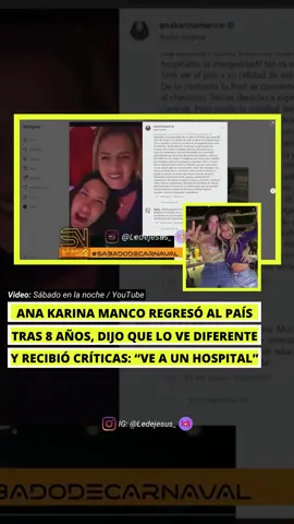 #AnaKarinaManco #PatriciaSchwarzgruber #Entretenimiento #Venezuela #VenezuelaSeArregló #Caracas #Viral.