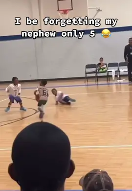 He still getting us out the hood 😂😂 @espn #minihoops #kidsbasketball 