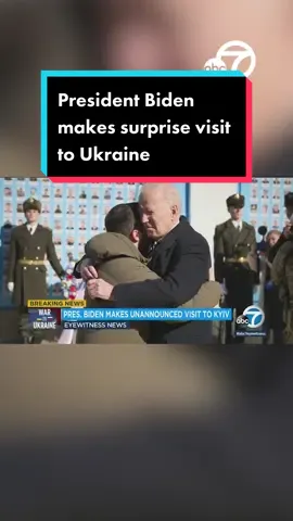 President Joe Biden made an unannounced visit to war-torn Ukraine. #news #abc7la #abc7eyewitness #biden #bidenukraine #ukraine #volodymyrzelenskyy #warzone #president 