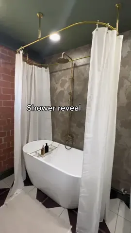 We finally have a real shower up and running! I’ve been planning this bathroom for almost a year and it turned out exactly how I imagined! Much different from the claw foot tubs they invented back in the 1700’s. #diyhome #bathroomremodel #historichome #historichomerenovation #homehistory 