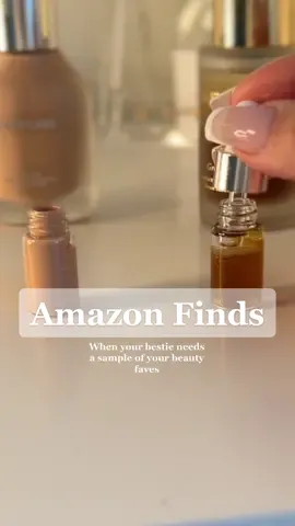 Samples of my favorite foundation and skin glow for my bestie 🫶🏼 these amazon sample dropper bottles are just too cute!!! 🤩 #amazonfinds #recentamazonpurchases #amazonbeautyfavorites #amazonbottle #makeupsamples #beautyfaves #favoritefoundation #favoriteskincare #favoritebeautyproducts #amazonfavorites 