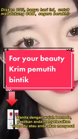 Krim pemutih bintik #For your beauty #bintik #pemutik #beauty #RahasiaGlowing #ResepGlowup#TikTokShop1212GrandSale#makeup#makeupartist #skincare #zonacantik