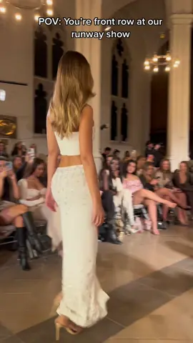 POV: You’re front row at our runway show✨ #fyp #comingsoon #dreamy #embellished #Runway #fashionweek 