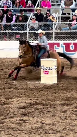 Lisa Lockhart is Bad ⚡️  Winning 2nd in Tucson, AZ so far  🔥 #lisalockhart #barrelracer #rodeo #fyp #rodeoheyday #horse #barrelhorse #fypシ #cowgirl 