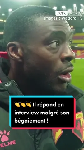 👏👏👏 C'est la belle image de la semaine ! 🎙 Quand Ken Sema, joueur suédois de Watford atteint de bégaiement, prend son courage à deux mains pour répondre à une interview !