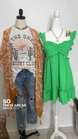 Some style tips from our mannequins! ⭐️🫶🏼💚 . . . . #styletips #styletipsforwomen #styletrend #styletrends #outfitinspo #outfitinspiration #springoutfitideas #springoutfitinspo #bohostyle #bohofashion #bohofashionstyle #greenminidress #minidress #shoponline #boutiqueoutfit #styleootd #styleootdoutfits 