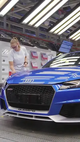 Audi TT RS Assembly Line #audi #audirs #cars #automobile #carfactory #factorywork #cartiktok #asmr #carwork #carlife 