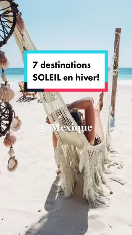 Alors tu pars où ? Pour trouver le soleil en hiver voici 7 idées de destination 😉 #soleil #vacancesausoleil #tiktokvoyage #voyage 