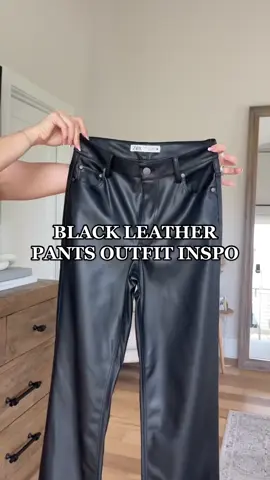 Black leather pants outfit inspo. Outfit inspiration ideas wearing leather pants. #TikTokFashion #howtostyle #outfitinspirationforyou #fyp 