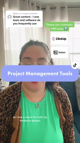 Replying to @v.invegas common Project Management tools. Pro tip: if a software tool is listed on the job description, create a free profile to get acquainted with it!  #projectmanager #projectmanagement #projectmanagementtools #asana #mondaycom #notion #clickup #excel #jobtips #projectmanagementtips #pmtok #careertransition 