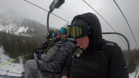 Jagermeister lift in Slovakia #skiing #snowboarding #jagermeister 