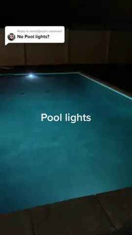 Replying to @rome3pups i figured them out tonight 🖤 #poolbuild #poollightsatnight 