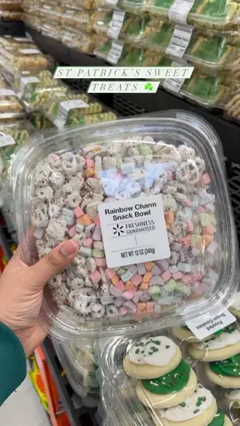 Yummy baked goods @walmart for st Patrick’s day how delicious ☘️🌈☘️ #stpatricksday #stpaddysday #AXERatioChallenge #foodietiktok #food #walmart #walmartfinds #delicious #sugarcookies #haultiktok 