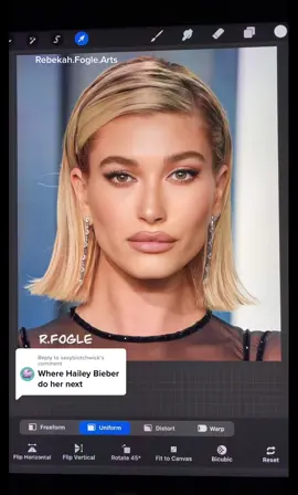 Replying to @sexybiotchwick #haileybieber with the golden face ratio #fyp #art 