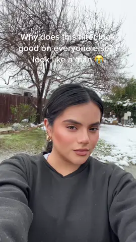 Since when did tiktok have facetune? #fyp#foryou#foryoupage#fypシ#viral#viralvideo#trending#trend#snow#snowincalifornia#filter 