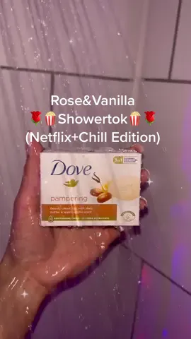 🍿🌹Rose&Vanilla🌹🍿 Scented shower routine for a netflix and chill night 2023. #dove #dovevanilla #dovesheabutter #scentedshowerroutine #showertok #rosescents #vsbarevanillamist #vsmist #fyp #bodyproducts 
