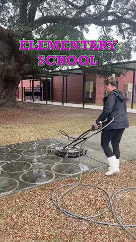SCHOOL’s sidewalk was FILTHY… FREE PRESSURE WASHING #pressurewashing #powerwashing #powerwash #satisfying #oddlysatisfying #cleaningtiktok #fyp #fypシ #transformation #viral #viralvideo #pressurecleaning 