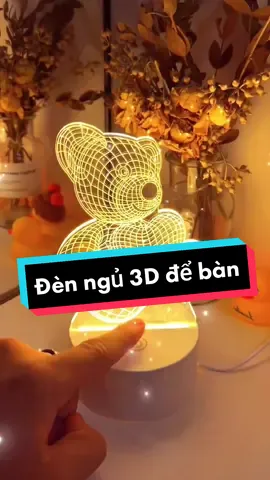 Đèn ngủ 3D để bàn có 3 chế độ sáng , decor trang trí phòng siu đẹp 💓💓#decor #denngu3d #fyp#tiktokshop  #xuhuong 