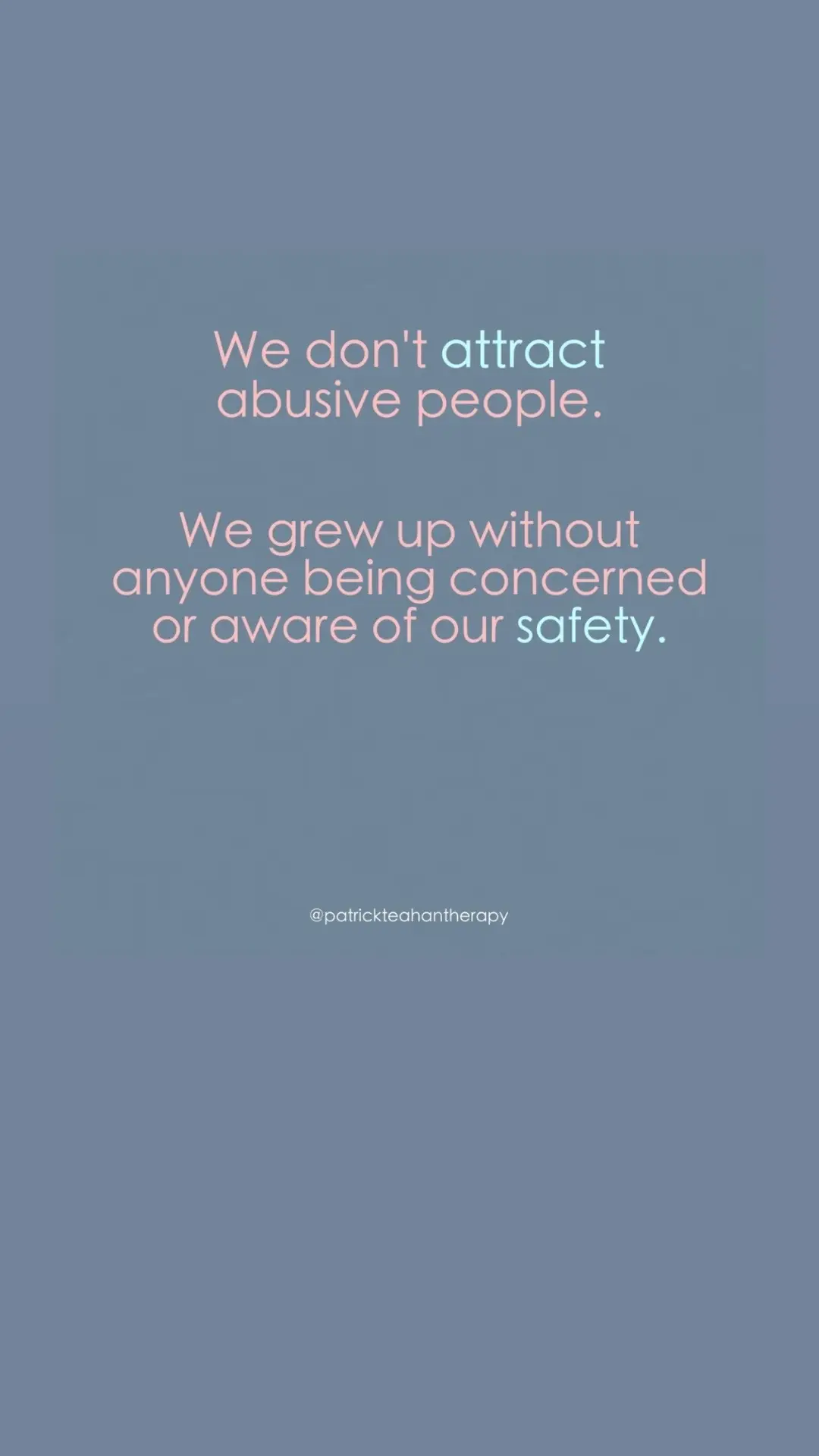 We don’t draw them in, we just don’t feel the danger. This is also mixed in with some magical thinking and dissociation. #child#childhoodtrauma #toxicfamily #healing #therapy #codependency 