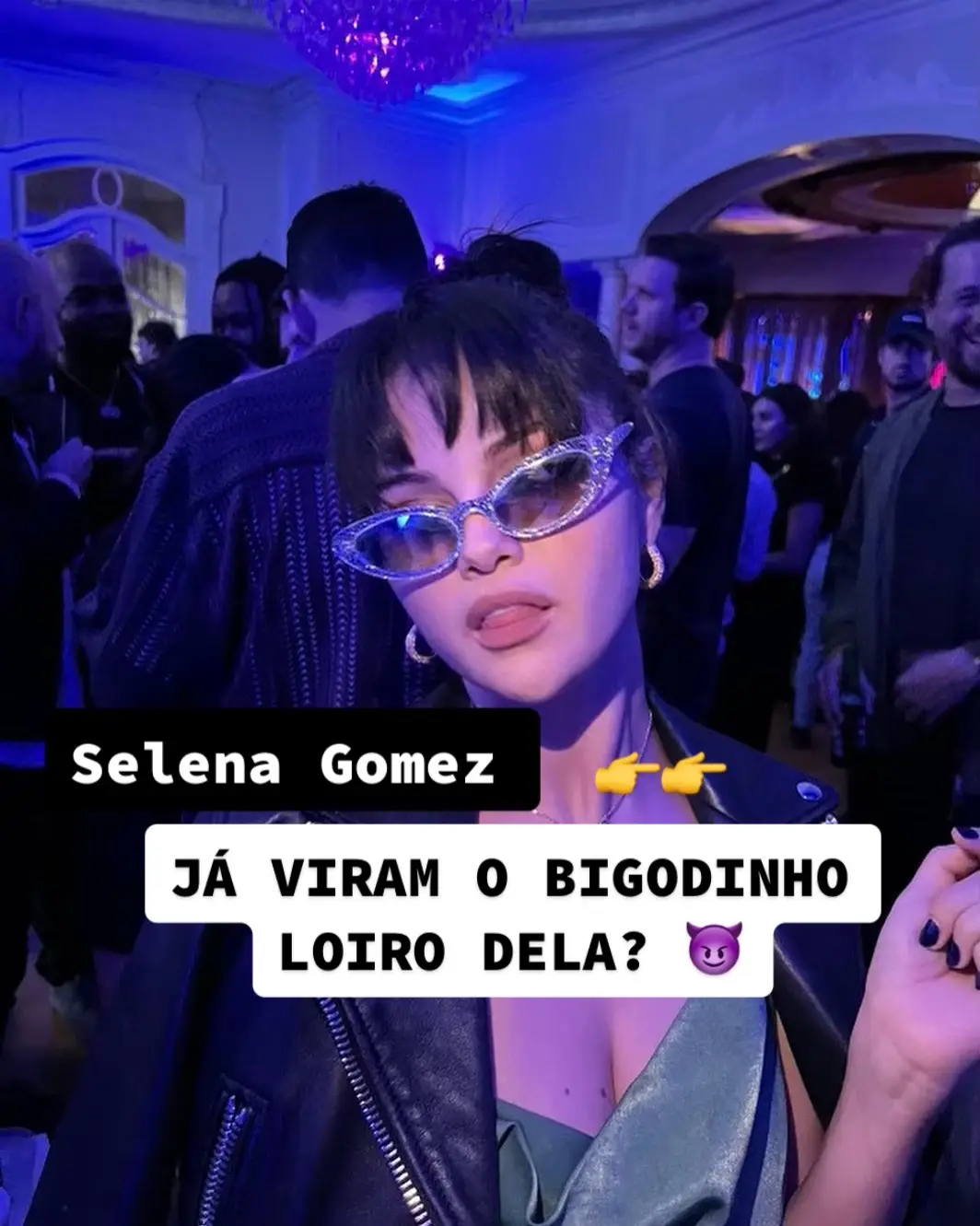 Já viram o bigodinho loiro dela? Novidadeee! #bigodinho #loiro #selenagomez #viral