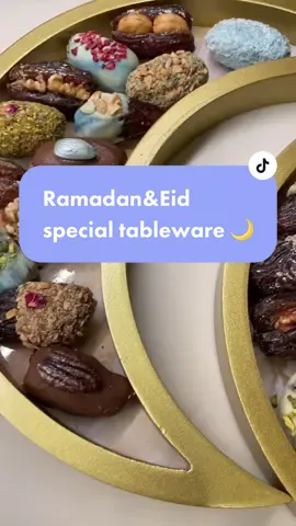Must-have for Ramadan and Eid 🌙 Click the link in the bio for all tableware goods ✨ #ramadandecoration #eidparty #eid #Ramadan #ramadaniscoming #trays #muslimhomedecor 