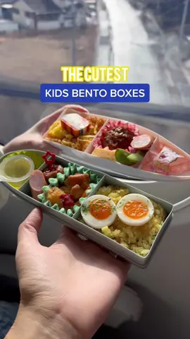The kids bento boxes are so cute 🥹🍳 #bentobox #japantiktok #shinkansen #japanesefood #tokyo #hellokitty 