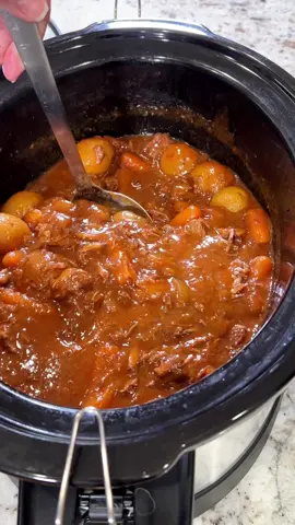 On a cold day, what could be better than a warm bowl of beef stew? A Crockpot Beef Stew Recipe that takes just a few minutes to prep and leaves you with more free time! Recipe is on my blog. #crockpotmeals #crockpotdinner #crockpotrecipe #beefstewrecipe 