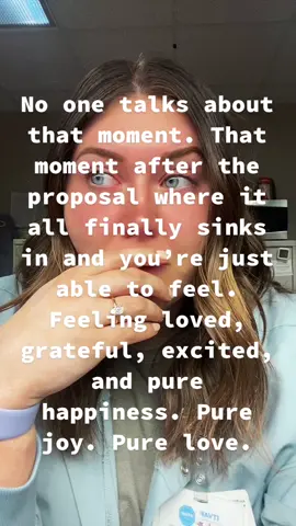 I’ve cried multiple times in the last 24 hours out of pure joy. Sometimes I still need to be pinched, but for now I am feeling so grateful he chose me to be his wife.  #engagedtiktok #engagement #engagementring #foryoupage #bridetobe #fiancé #countdowntowedding 