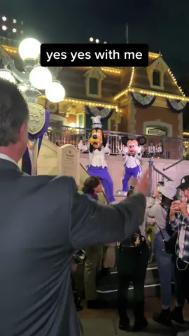 Full video of meeting Mickey and Goofy on our way out of the park.  #Billburnzcosplay #disney #castmember #disneyland #mickey #goofy #character #fyp #wholesome #train #tiktok #viral 
