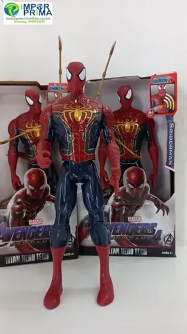 Figura Spiderman articulable con luz y sonido. Altura: 30 cm. #imporprima #spiderman #hombrearaña #superheroes #juguete #cuenca 