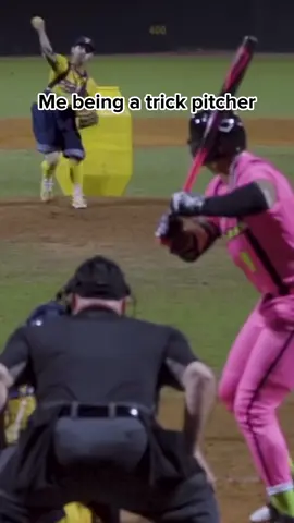 Bananaball rules are different 😎 #savannahbananas #rodeoclown #trickpitcher #baseball #funny 
