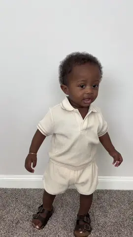 He wanted to participate and show off his outfit 😂 #MomsofTikTok #babiesoftiktok #babyootd #babyoldnavy #babyboyclothes #babyboysummerclothes #babyboyootd