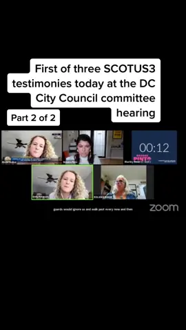 First of three SCOTUS3 testimonies today at the DC City Council committee hearing  Part 2 of 2  #prisonreform #DC #jailreform #blm #defundthepolice #prochoice #enoughisenough #washingtondc #goodtrouble #dobetter #dccitycouncil #brookepinto #prisonreformnow 