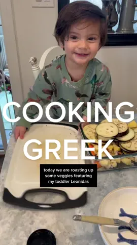 Cooking up Greek style roasted veggies  #bostonmom #greekmom #boymom #greekcooking #greece #greekfood #mediterranean #mediterraneandiet 