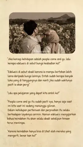 Jika kebahagiaanmu tak seabadi edelweis, setidaknya jadilah kuat seperti dandelion #arsyastory #fyp #bismillahfyp #xyzbca #fypシ 