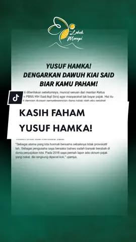 Dengarkan ini Suf! Yusuf Hamka! Biar beradab dan banyak belajar. #yusufhamka #nahdlatululama #kawaldavid #fyp
