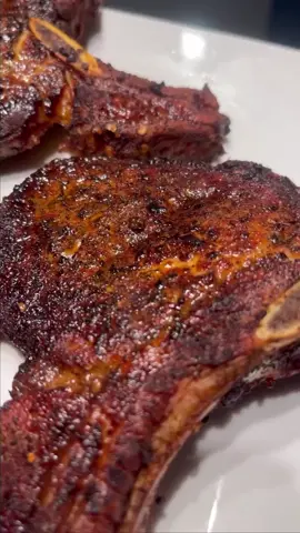 Pork Chops!!!  Ingredients:  Pork loin rib chops center cut  Garlic cilantro paste  Oregano 1tbs  Sazon half a pack  Goya ham seasoning 1 pack  Black pepper 1/2 tbs  Sazon tropical 1/2 tbs  Paprika 1/2 tbs  Cayenne 1/2tbs  Adobo 1/2tbs  Fry for about 3 minutes on each side.  #foodingwithali #porkchops #yummyfood #foodporn #foodies #foodphotography #foodblogger #foodstagram #cooking #cookingvideos #cookingathome #cookingram #explorepage #explore #tiktokcooks #tiktokcookingvideos #tiktokcookoff #tiktokcookwithme #viral #viralvideo #fyp 
