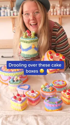 Recreate these adorably cute cake boxes by @shelby.sherritt .🤤💕 Ready to take on a fun and creative project for Make it March? We've got you covered with all the supplies you need at Spotlight Stores!  🍰😍 #MakeItMarch #DIYart #SpotlightStores