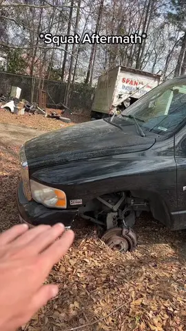 Theres the story. Truck is ruined #carolinasquat #carolinatrucks #chevy #squattedtrucks #dodge #trucks 