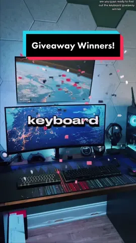 Congrats guys! Make sure you message me so I can get details to get this stuff in the mail for you! #gamingaccessories #GamingSetup #techtok #keyboard 