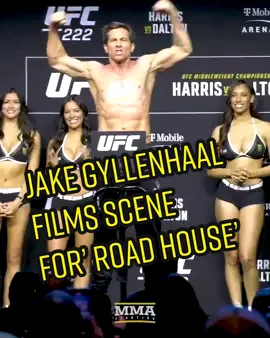 Jake Gyllenhaal films a scene for the upcoming ‘Road House’ remake 🎞️ #jakegyllenhaal #acting #movie #roadhouse #UFC #ufc285 #mma 