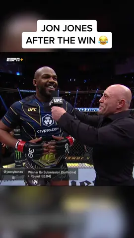 #JonJones after the win 😂 @espnmma #UFC #mma 