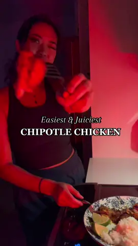 🍗CHIPOTLE CHICKEN RECIPE🍗 Ingredients (marinade): • chipotle peppers in adobo sauce  •garlic •onion •salt/pepper Instructions : 1. Blend all of the ingredients listed with water.  2. Season chicken with additional spices if needed, mix in with marinade.  3. Marinate in fridge overnight preferably.  4. Air fry at 400F for 24 minutes (flip halfway).  5. Let rest for 5 minutes before cutting.  6. Serve with your rice, tortilla and your selection of sides (pico de gallo, sour cream, cheese, etc). BON appetito!  #Recipe #chickenrecipe #mealprepideas 