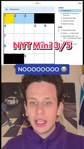 I’M SO MAD UGH 😡 #fyp #nytmini #minicrossword #wordletok 