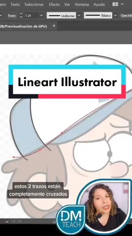 Cómo crear Lineart en Illustrator. #illustrator #adobeillustrator #lineart #dibujodigital #lapizillustrator #linearttutorial #cursosonline 