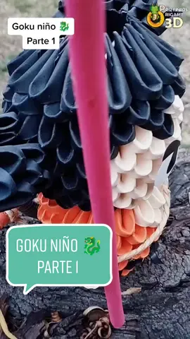 Goku niño 🐉 - Tutorial en origami3D paso a paso - Parte 1 #dragonball #goku #tutorial #origami3D #manualidades 