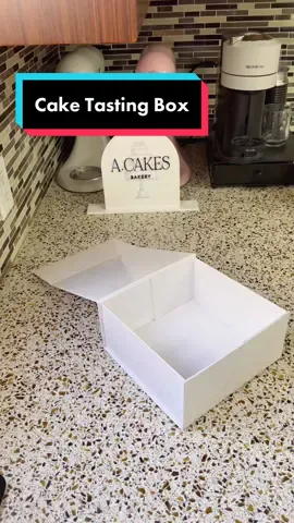 A peak at how I put together my cake tasting boxes for clients. #cakeartist #arizona #caketok #wedtok #weddingcake #weddingtiktok #cakedecorating #weddingvibes 