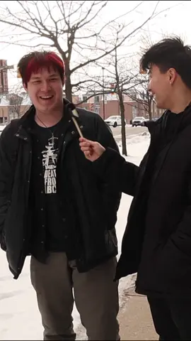 He did not disappoint 😂 #funny #comedy #asian #white #streetinterviews 