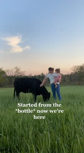 Hard to believe this was one of our first cows here in Georgia- a bottle baby. Now she’s raising one of our best calves on the farm 👏🏻