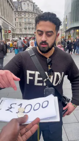 £1= £1000 #fyp #foryou #foryoupage #viral #socialexperiment #humanity #social #Love #experiment 
